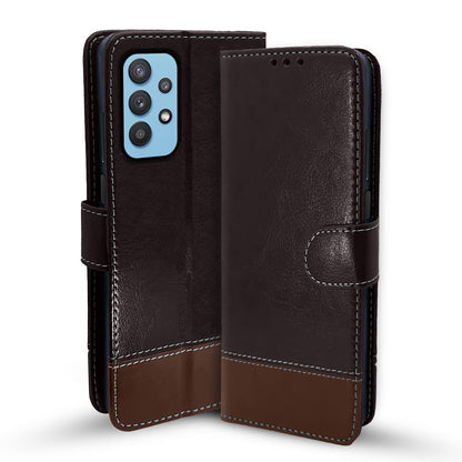 Coffee & brown wallet flip cover for Samsung A32 4G – Pikkme