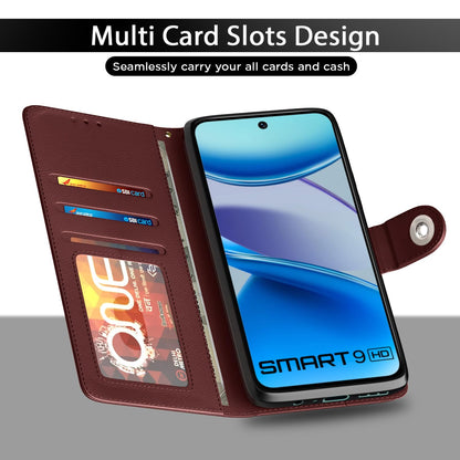 Pikkme Infinix Smart 9 Button brown flip cover – photo 5