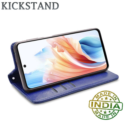Blue Magnetic wallet flip cover for Oppo A79 5G – Pikkme – photo 4
