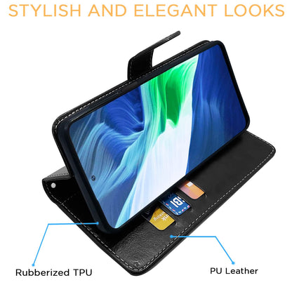 Pikkme black & brown Magnetic flip cover for Infinix Note 10 – photo 5