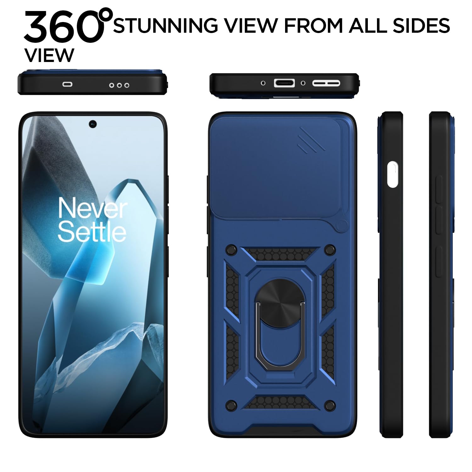 Pikkme OnePlus 13 5G/360 D10 Camera Shield blue mobile cover – photo 5
