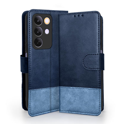 Navy & light blue Magnetic flip cover for Realme Narzo 90X/C85/15X 5G – Pikkme