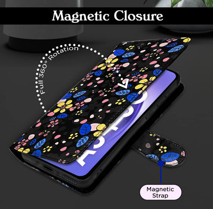 Pikkme black flower flip case for Samsung A54 5G – photo 6