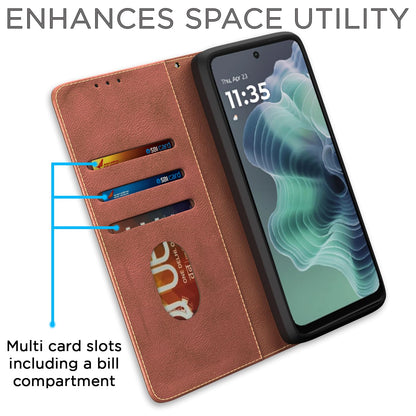 Pikkme Moto G35 5G brown flip cover – photo 3