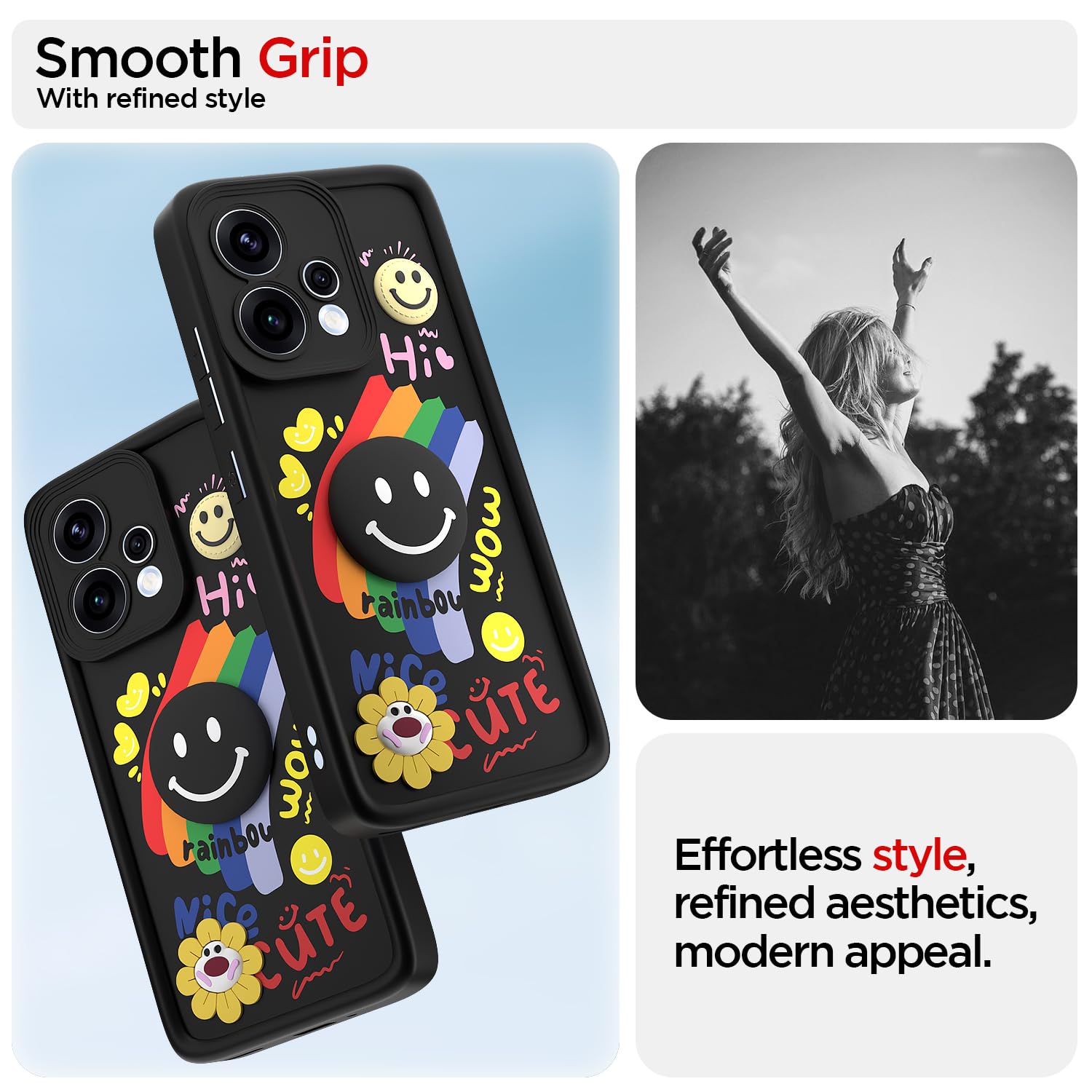 Pikkme black Soft Silicone mobile back cover for Oppo Reno 15 5G – photo 2