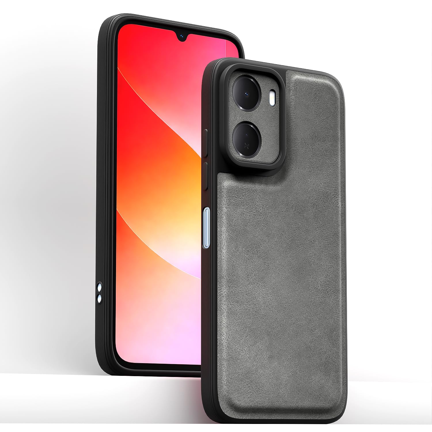 Redmi 15A 5G Leather back cover in grey by Pikkme – photo 2