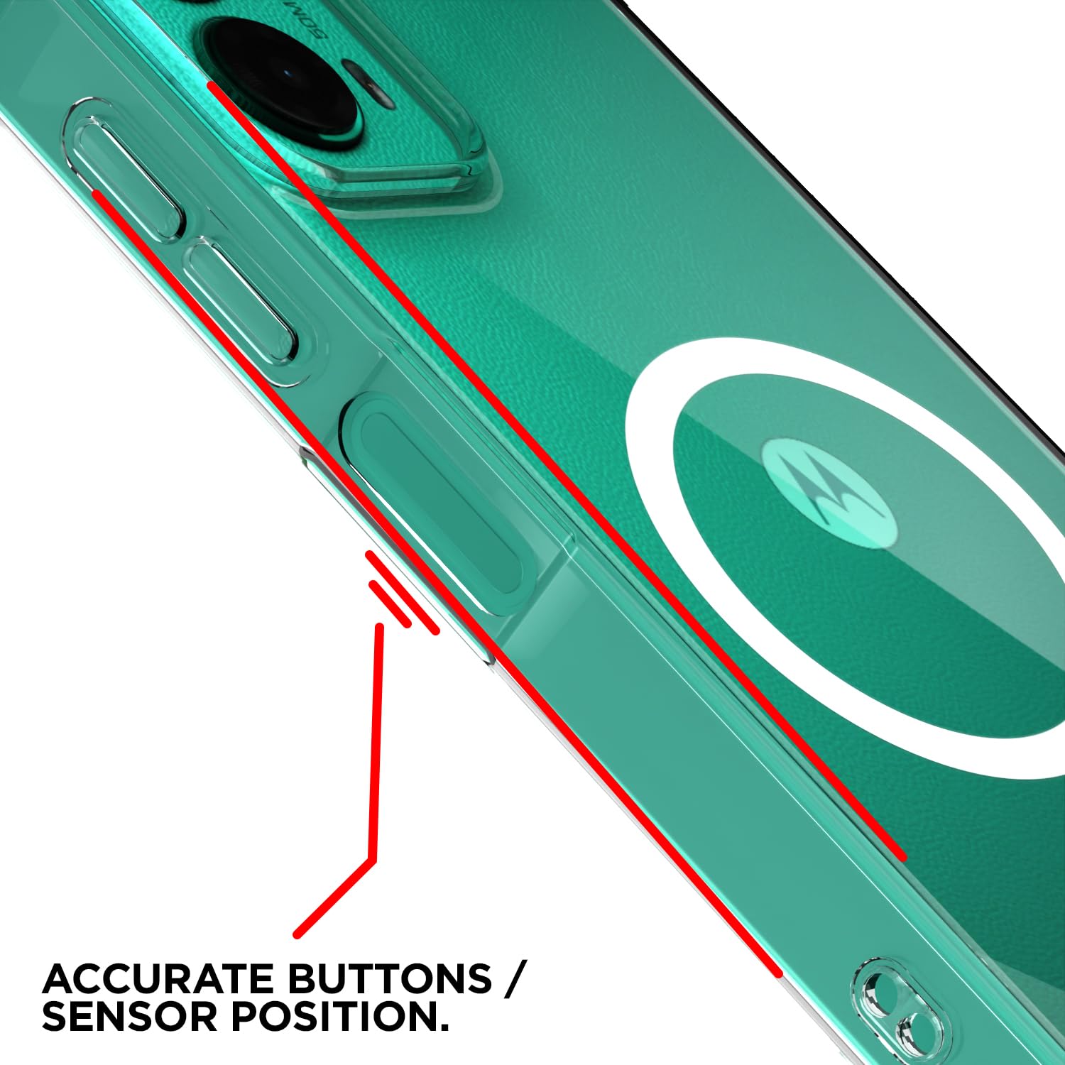 Moto G45 5G mobile back cover in transparent mag-safe by Pikkme – photo 6