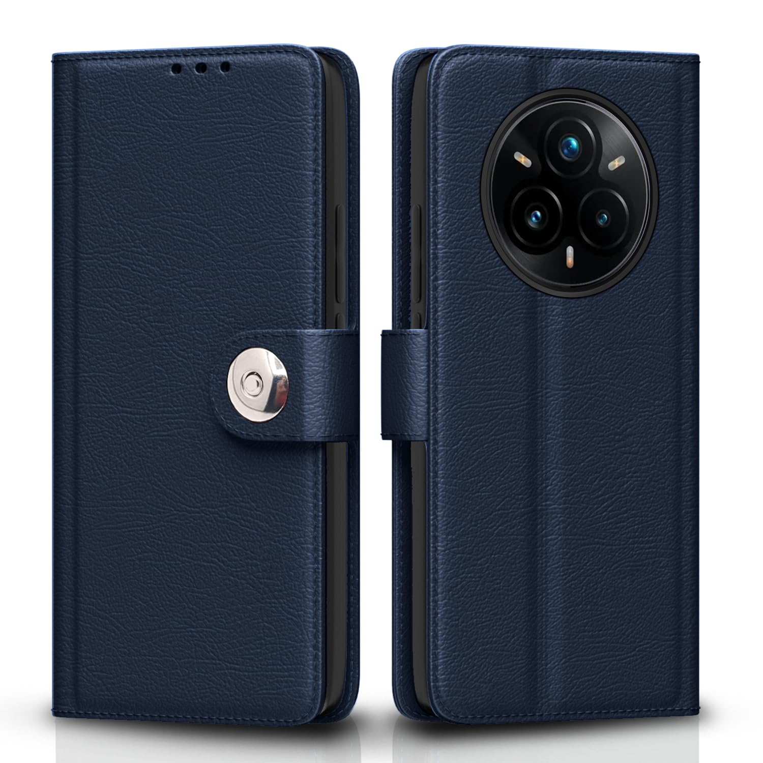 Pikkme blue wallet flip cover for Realme 14 Pro Plus 5G