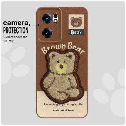 Pikkme brown Plush Patch mobile back cover for OnePlus Nord CE 2 5G – photo 6