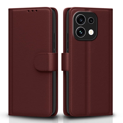 Brown Wallet flip cover for Oppo Reno 16c 5G – Pikkme
