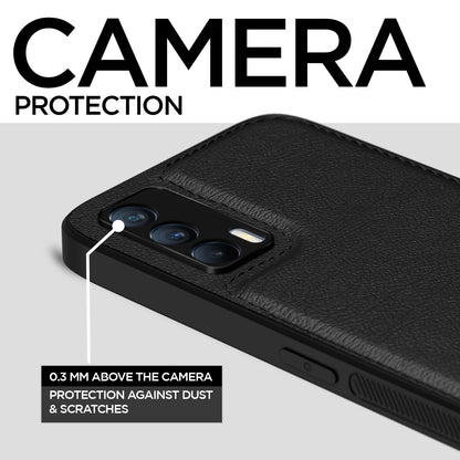 Pikkme Realme X7 5G Leather black mobile back cover – photo 3