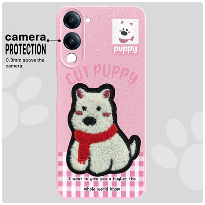 Pink Plush Patch back cover for iQOO Z10 Lite/Vivo T4 Lite 5G – Pikkme – photo 6