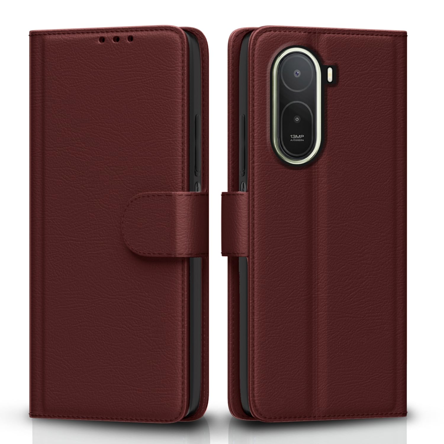 Pikkme Redmi A7 Pro/Poco C85x 5G brown flip cover
