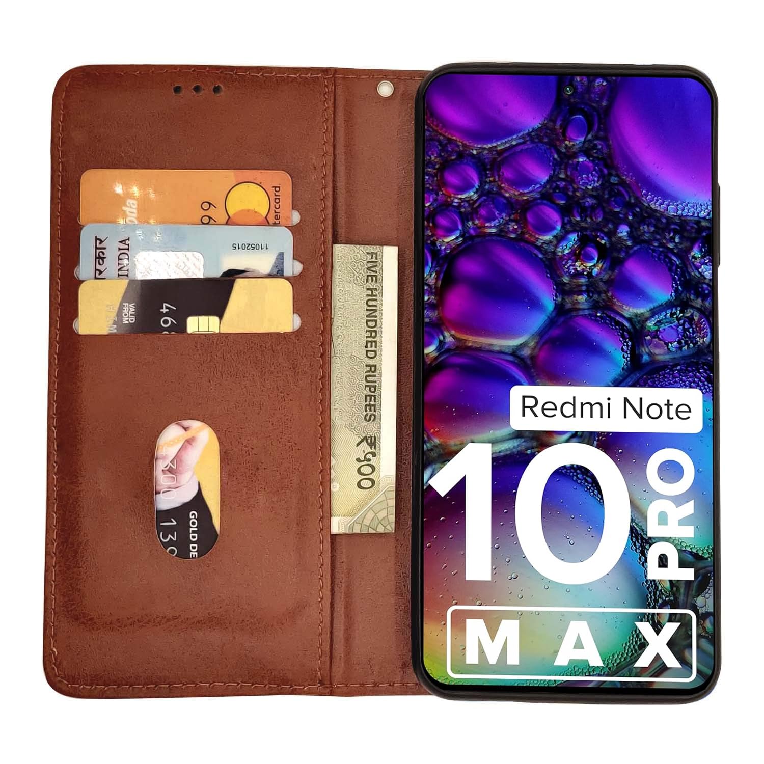 Brown mobile flip cover for Redmi Note 10 Pro – Pikkme – photo 3