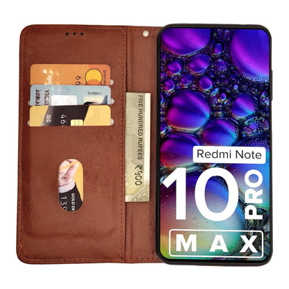 Pikkme Redmi Note 10 Pro Max brown flip case – photo 3