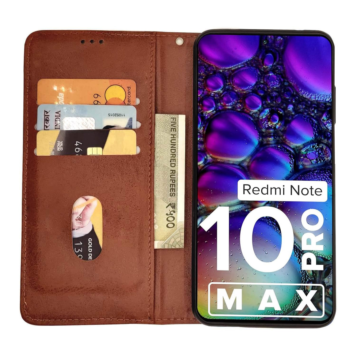 Pikkme Redmi Note 10 Pro Max brown flip case – photo 3