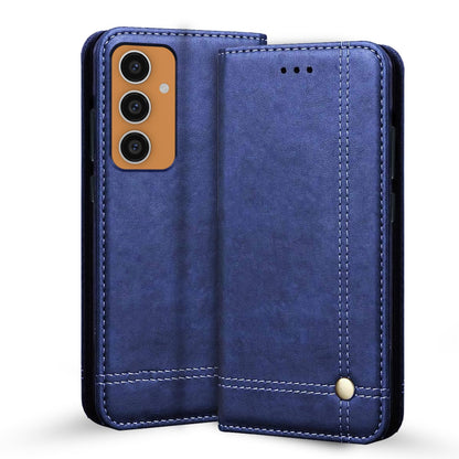 Pikkme Samsung Galaxy S23 FE 5G Premium Leather Magnetic Flip Cover (Blue)