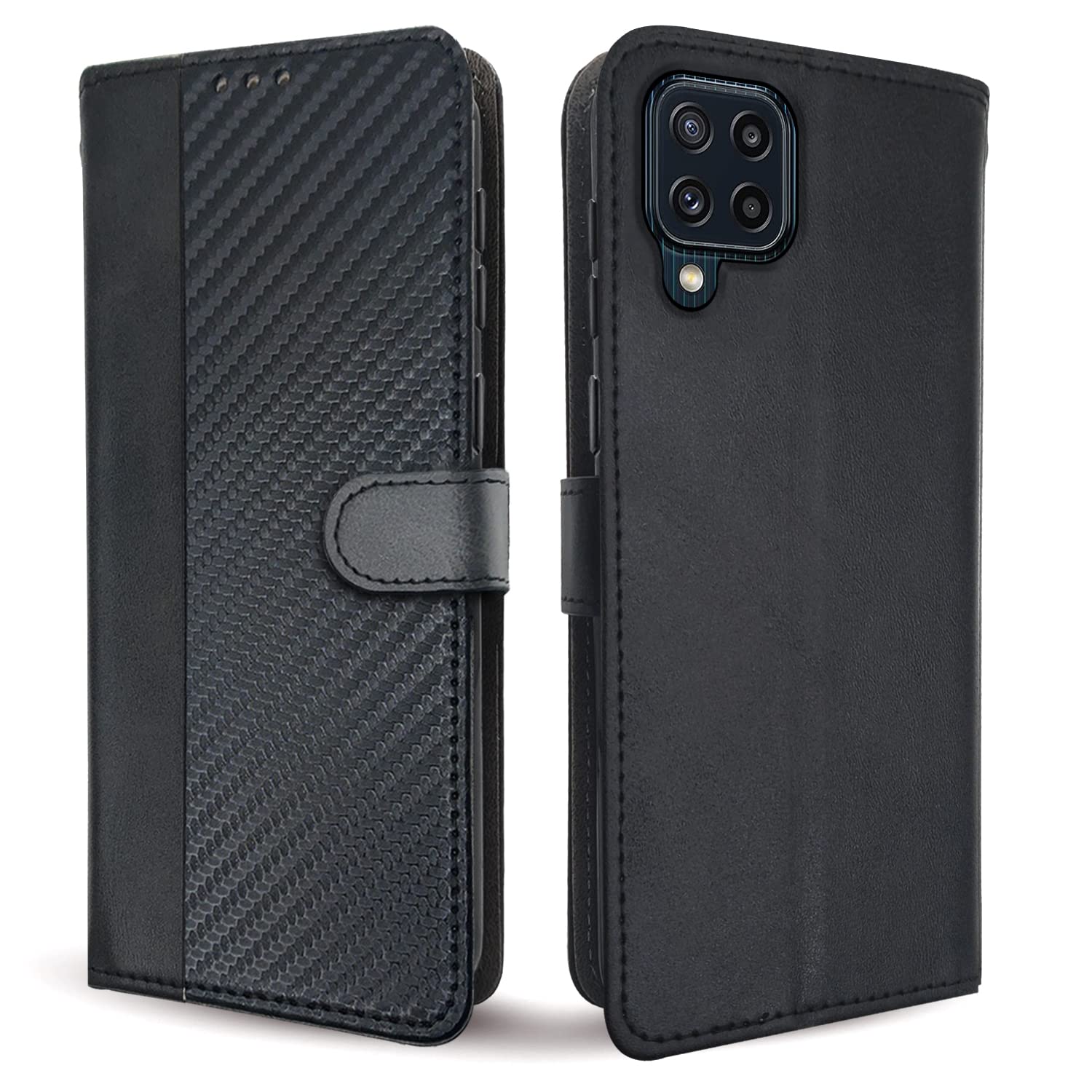 Black Wallet mobile flip cover for Samsung M32 4G – Pikkme