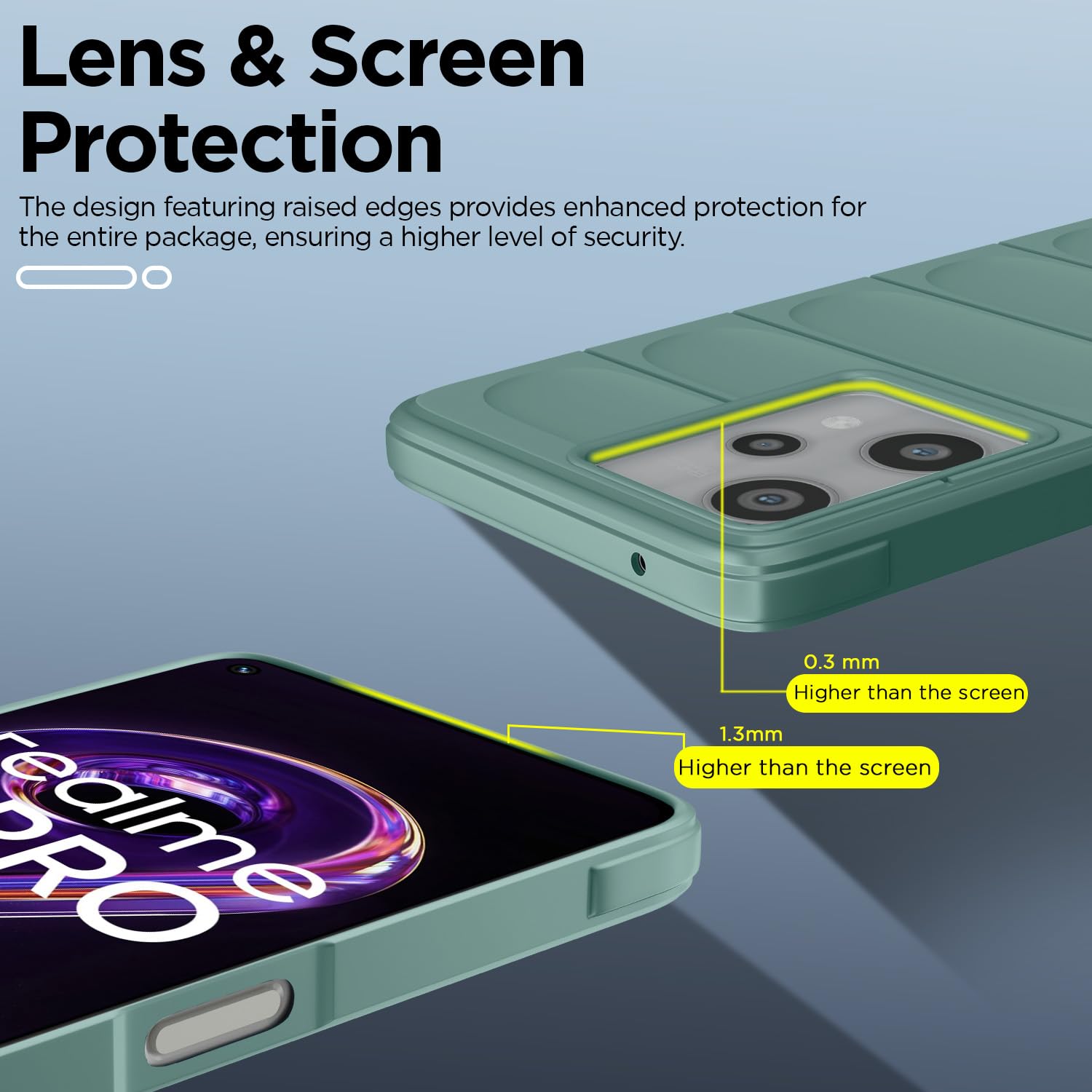 Pikkme Realme 9 Pro 5G Liquid Silicone green back cover – photo 3