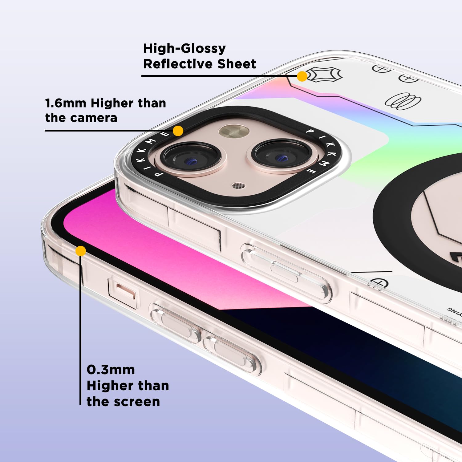 White MagSafe back cover for iPhone 13 – Pikkme – photo 2