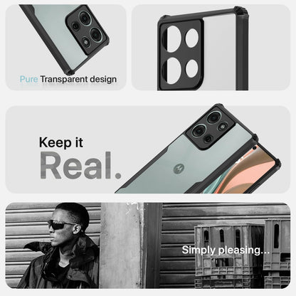 Moto G75 5G Clear phone cover in black by Pikkme – photo 4