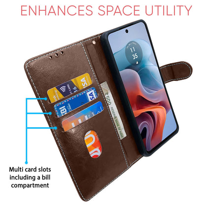 Pikkme brown & coffee flip case for Moto G24 Power – photo 4