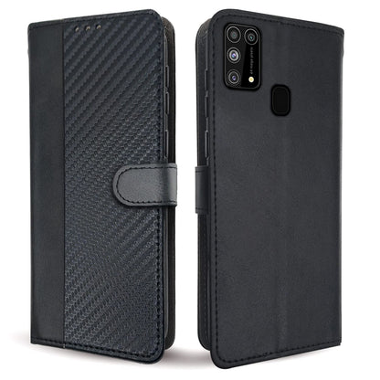 Samsung M31/M31 Prime/F41 wallet flip cover in black by Pikkme