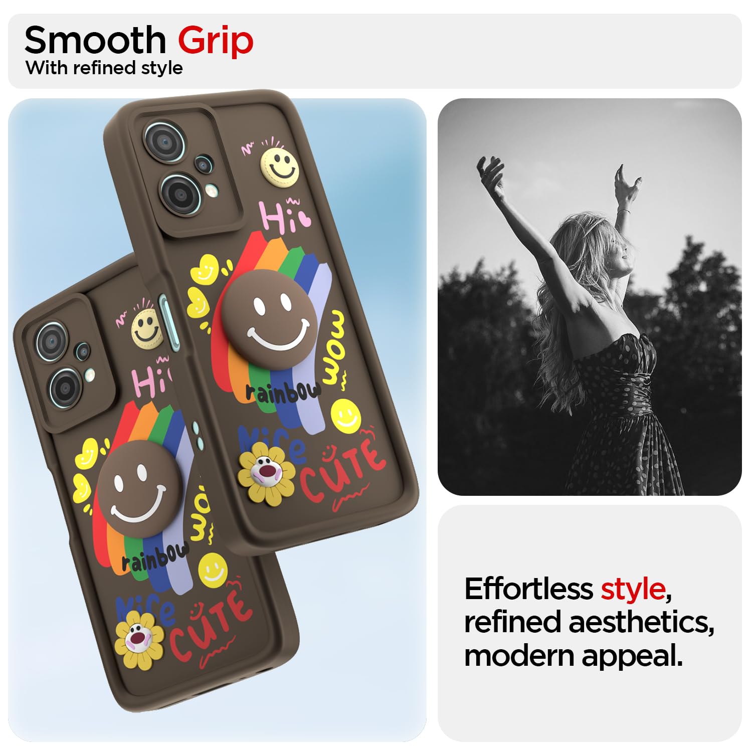Pikkme OnePlus Nord CE 2 Lite 5G Soft Silicone brown mobile back cover – photo 2