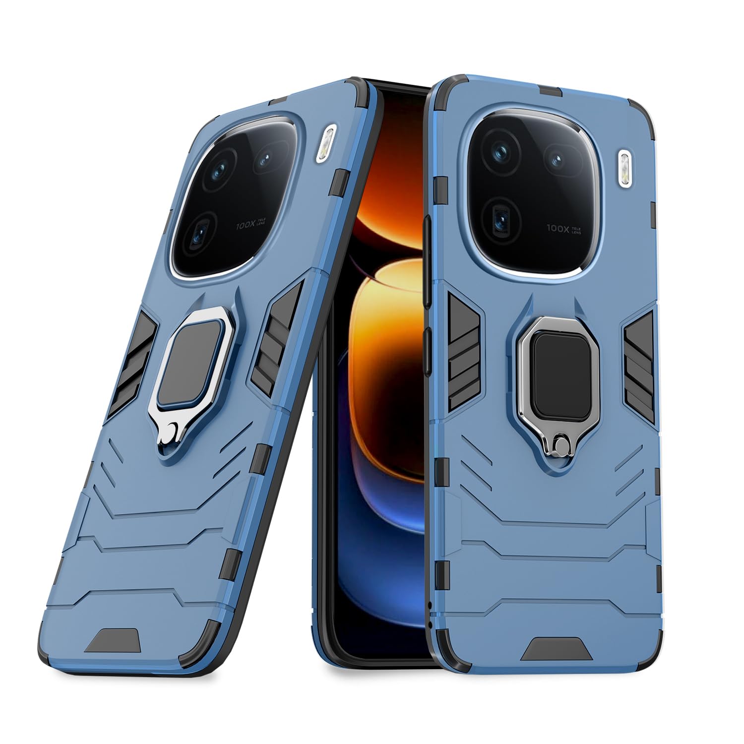  iQOO 12 5G D5 Tough Armor Back Cover - Blue