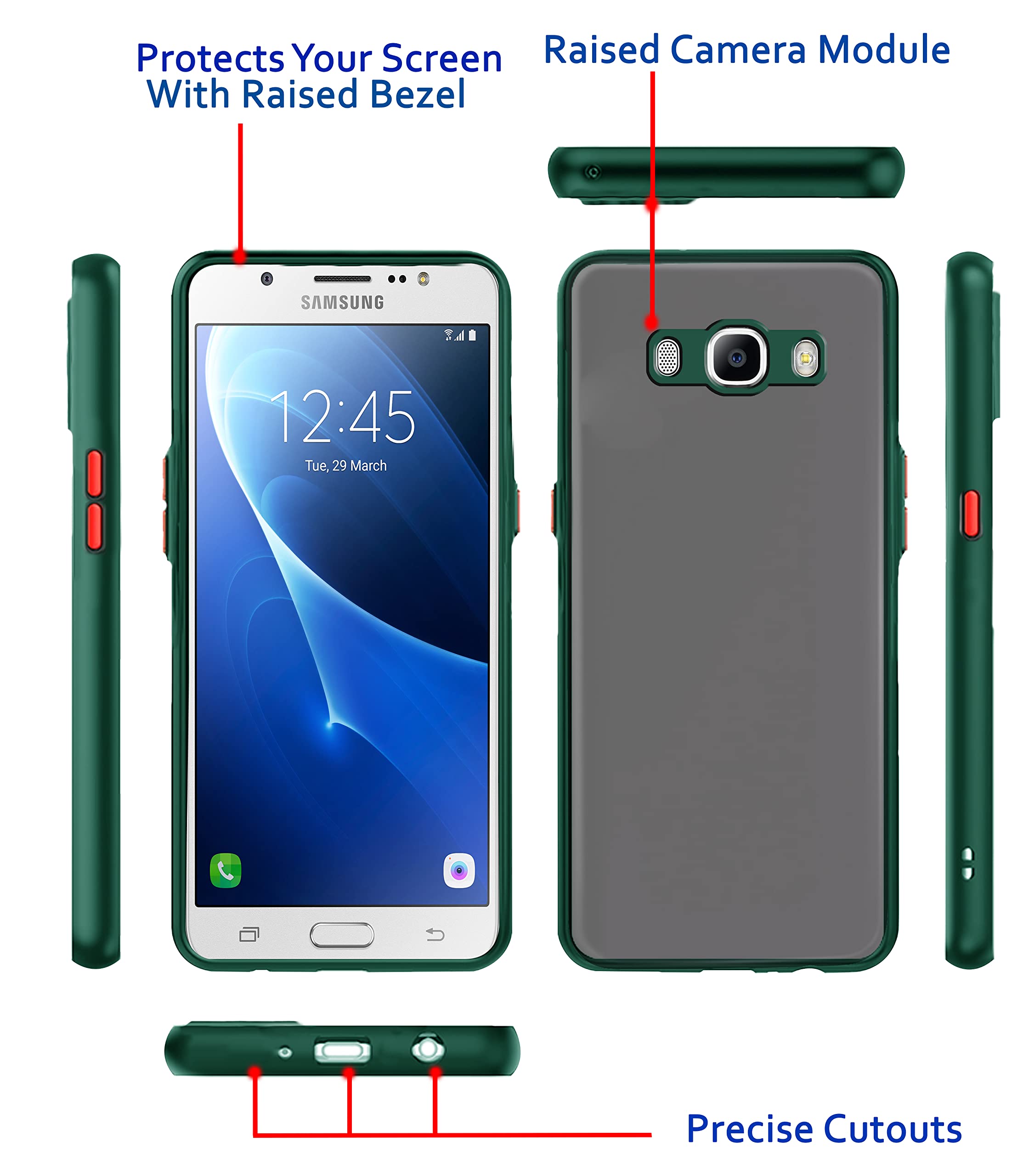 Green back cover for Samsung J7 2016 – Pikkme – photo 3