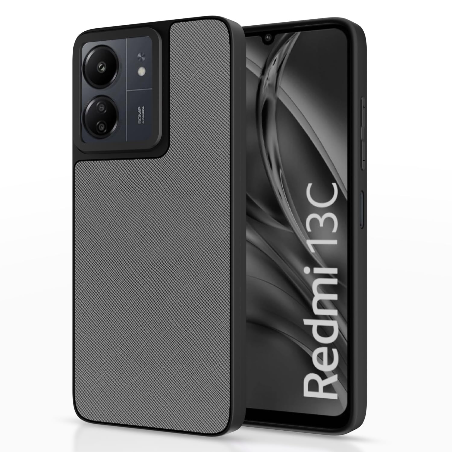 Grey mobile back cover for Redmi 13C 4G/5G/Poco C65/Poco M6 5G – Pikkme