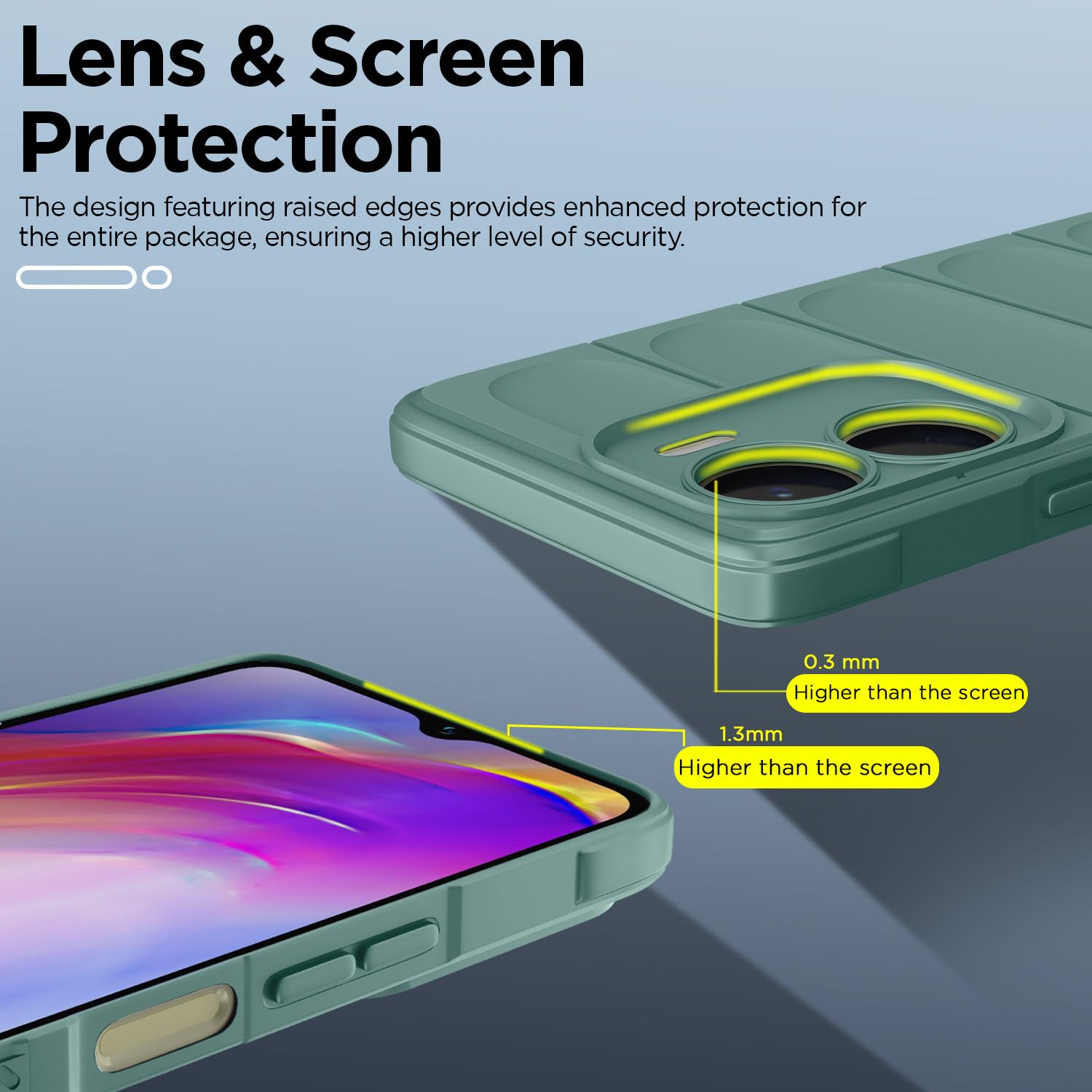 Pikkme green Liquid Silicone mobile back cover for Vivo Y16/T2x/Y56 – photo 3