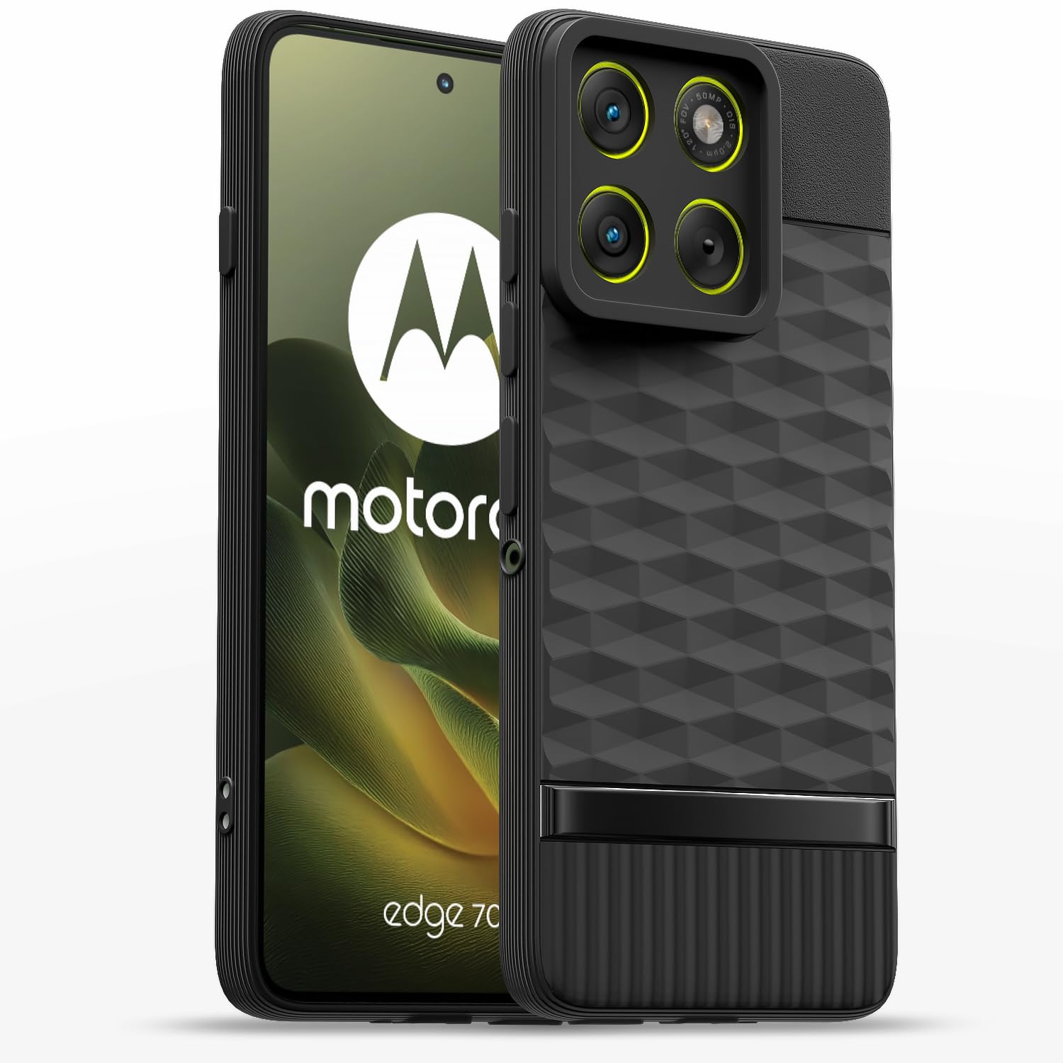 Pikkme black Silicone mobile back cover for Moto Edge 70 5G