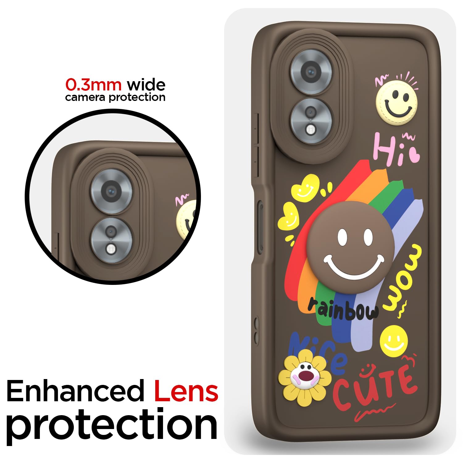 Pikkme brown mobile cover for Oppo A38/A18 4G – photo 5