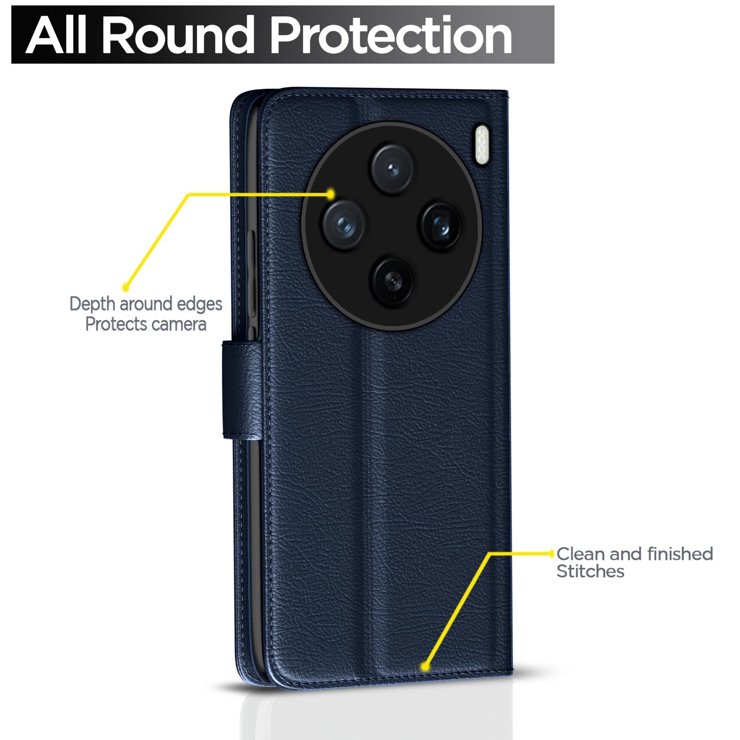Blue flip cover for Vivo X200 5G – Pikkme – photo 4