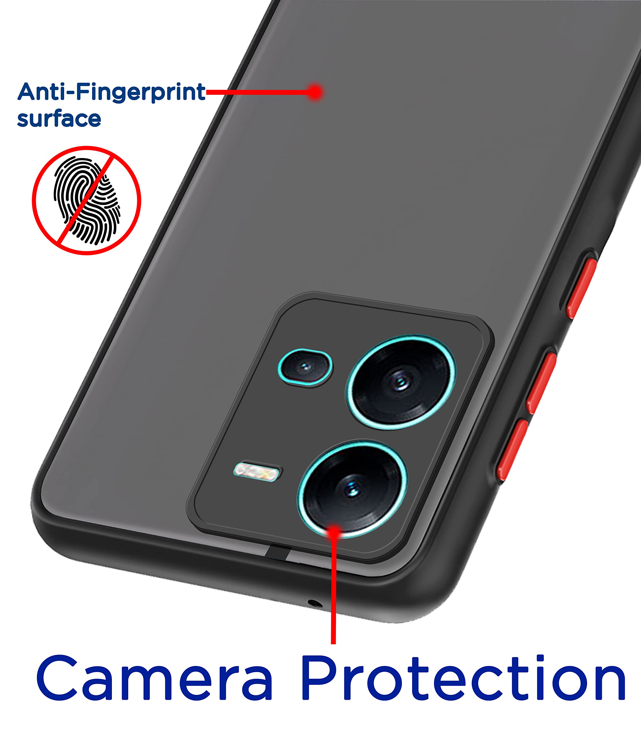 Vivo V25 5G mobile back cover in black by Pikkme – photo 2