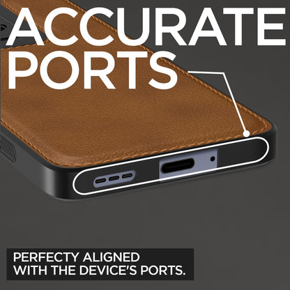 Pikkme Moto Edge 50 neo 5G Leatherback Back Case | Brown