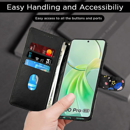 Black flower flip case for Vivo Y200 Pro 5G – Pikkme – photo 7