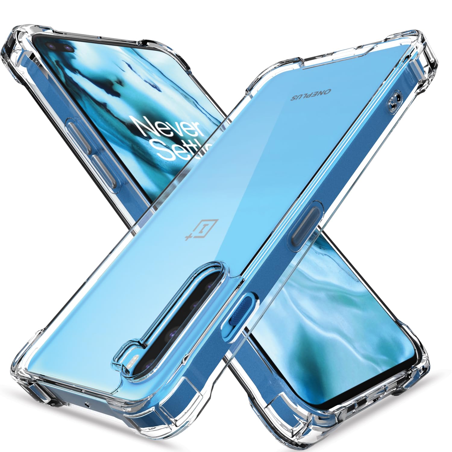 OnePlus Nord (2020) PC-TPU mobile back cover in transparent by Pikkme