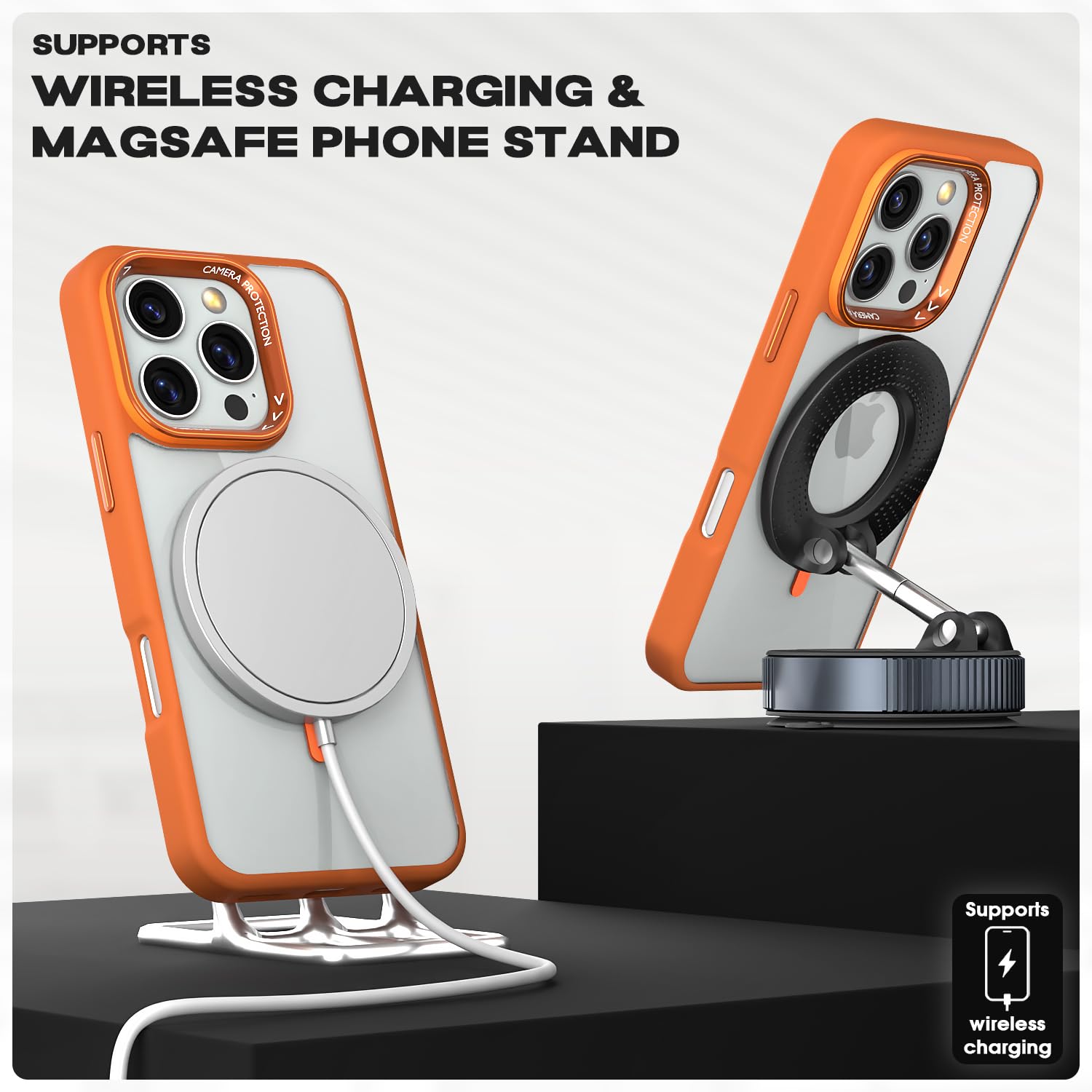 Pikkme orange mag-safe MagSafe back cover for iPhone 16 Pro – photo 5