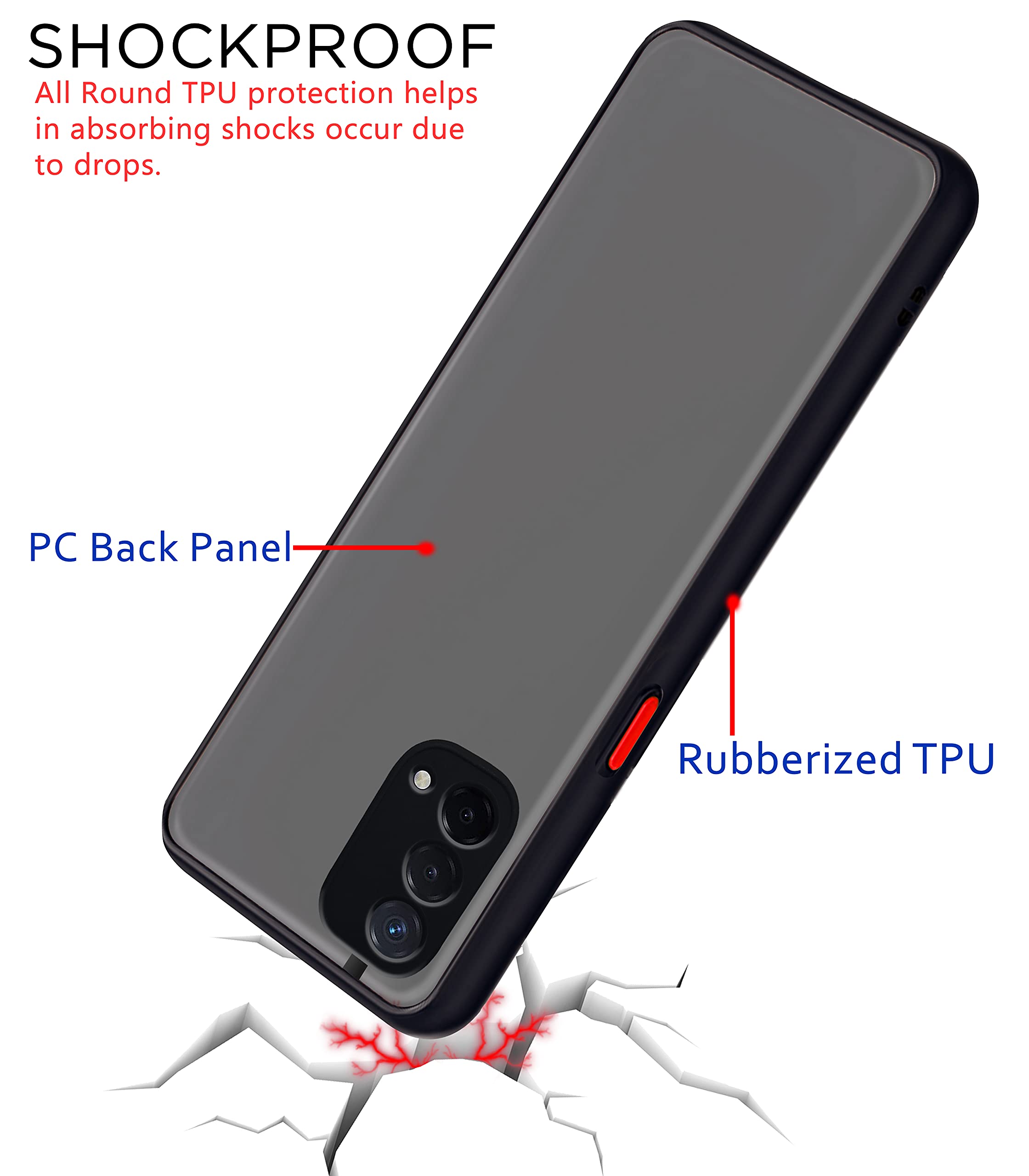 Black Hybrid mobile back cover for Oppo F19/F19s – Pikkme – photo 4