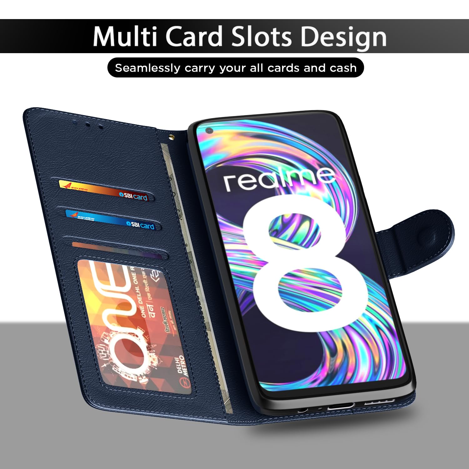 Blue flip cover for Realme 8 4G/8 Pro – Pikkme – photo 5