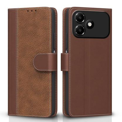 Oppo A6c mobile flip cover in tan by Pikkme