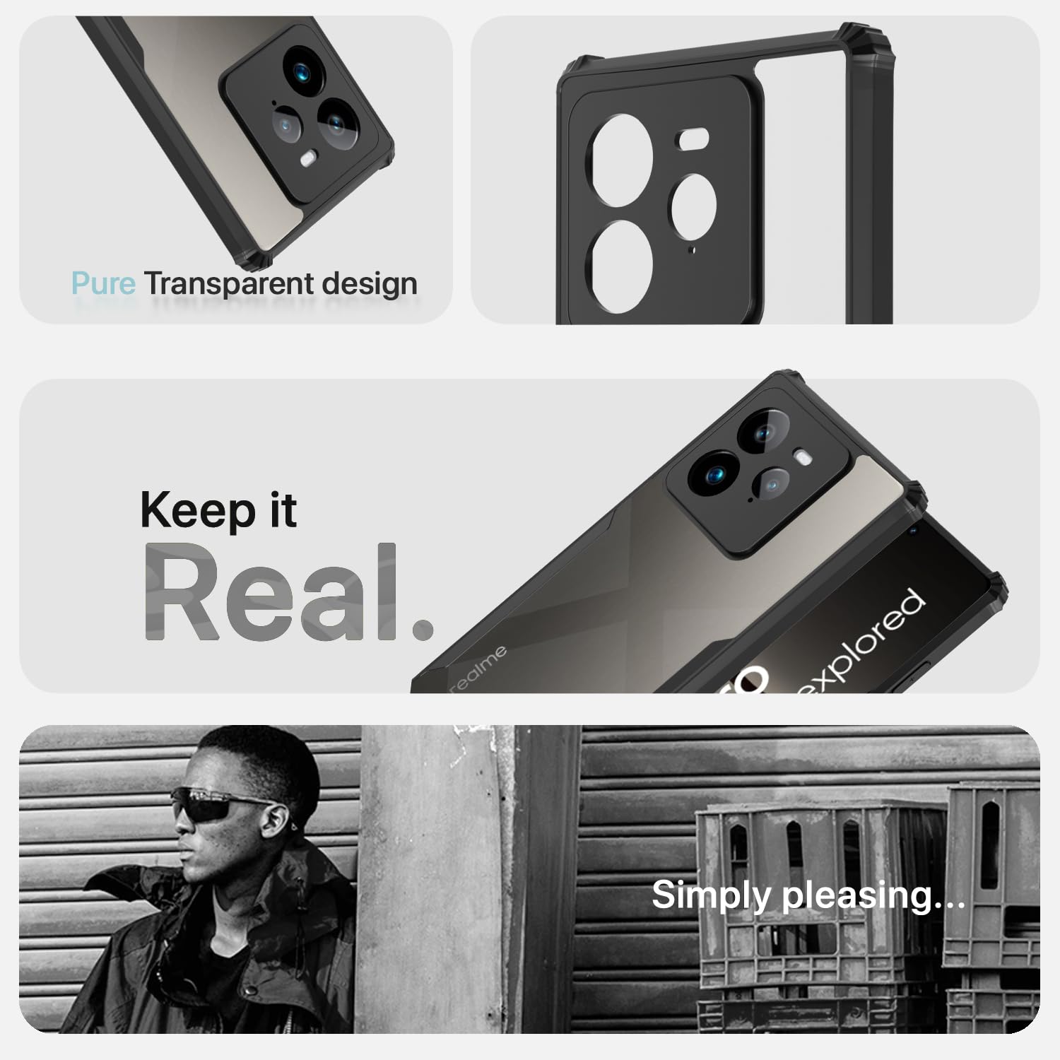 Black mobile back cover for Realme GT 7 Pro 5G – Pikkme – photo 4
