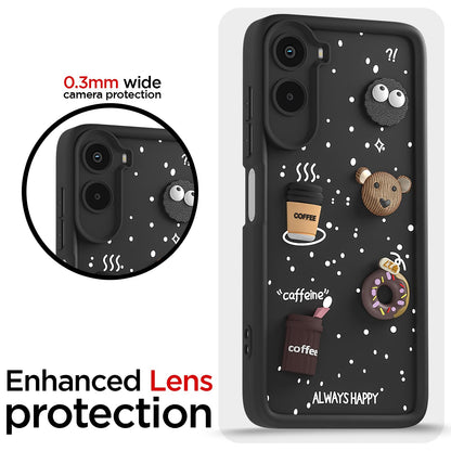 Pikkme black Bear Coffee mobile cover for Poco M7 Plus 5G – photo 5