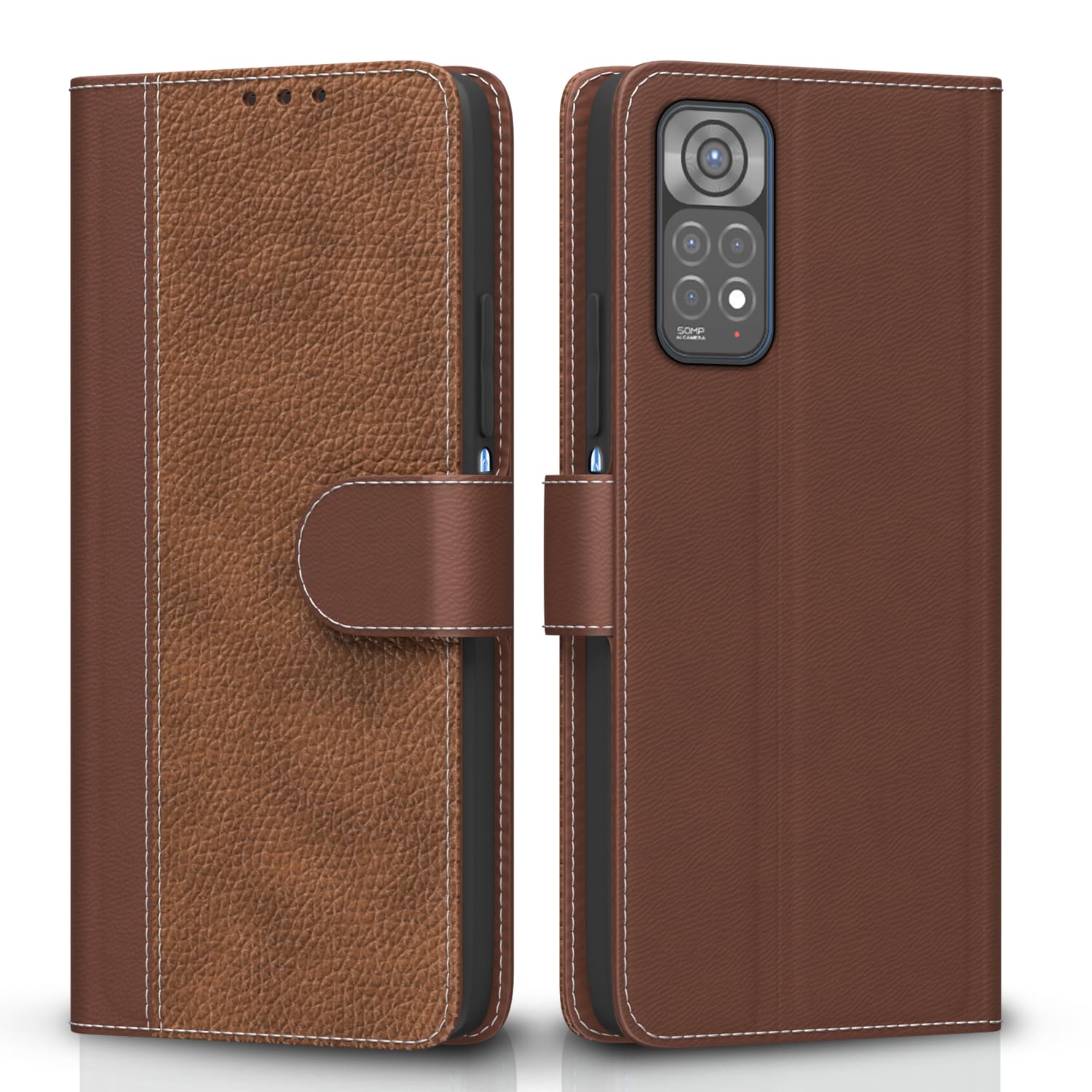 Redmi Note 11/Note 11s Wallet wallet flip cover in tan by Pikkme