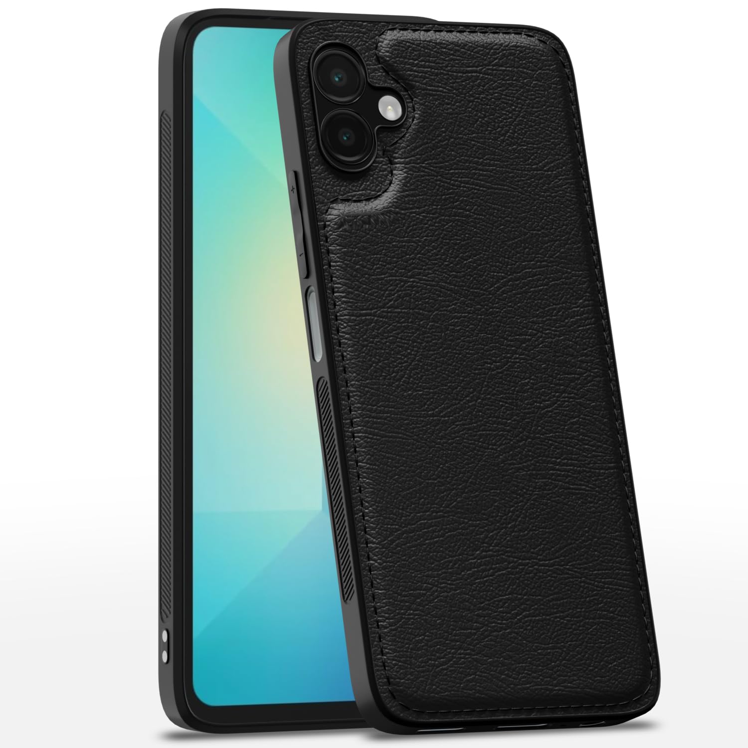 Samsung A06 Leather phone cover in black by Pikkme