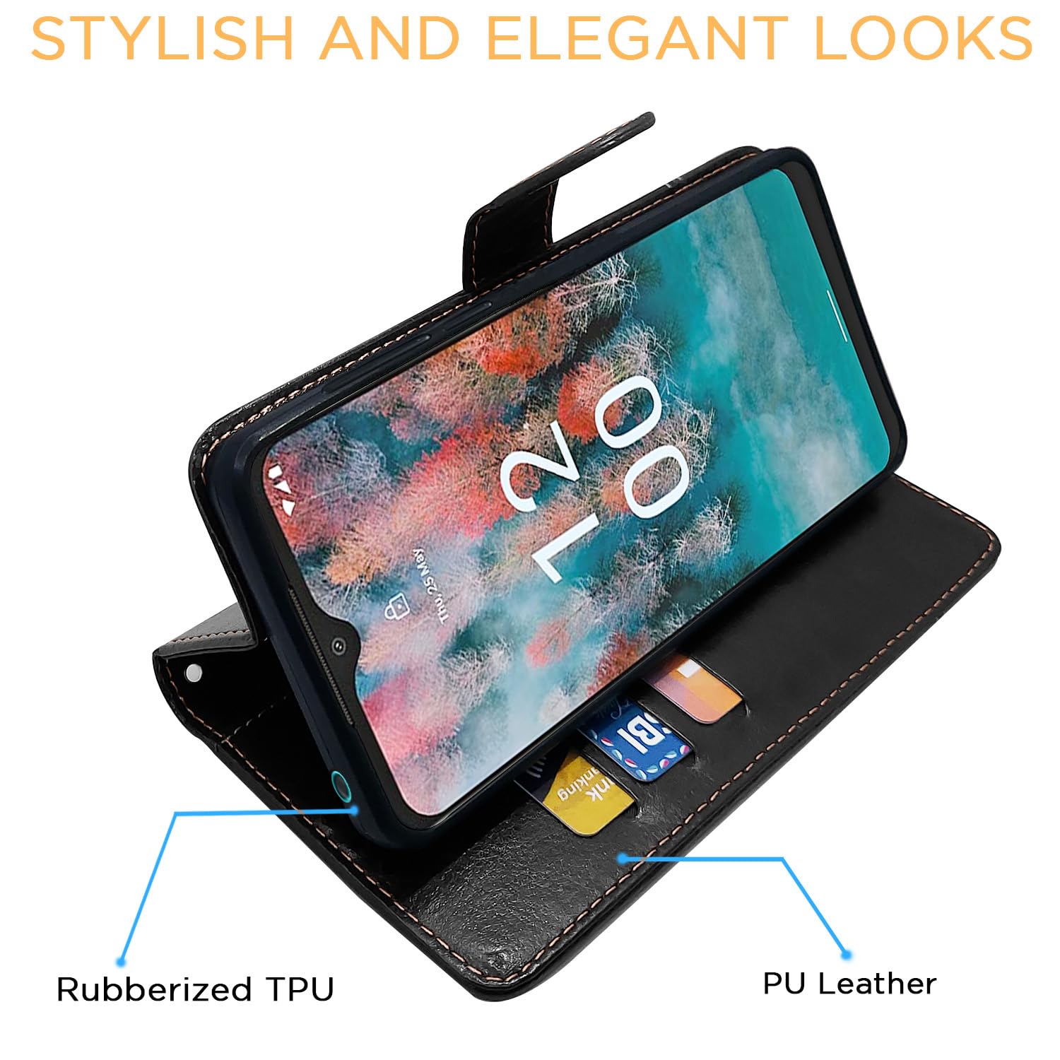 Black & brown flip case for Nokia C12/C12 Pro – Pikkme – photo 5