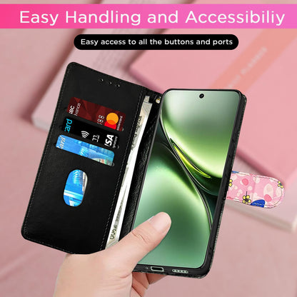 Pikkme Vivo X200 5G Wallet pink flower wallet flip cover – photo 7