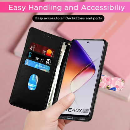 Pikkme pink flower mobile flip cover for Infinix Note 40X 5G – photo 7